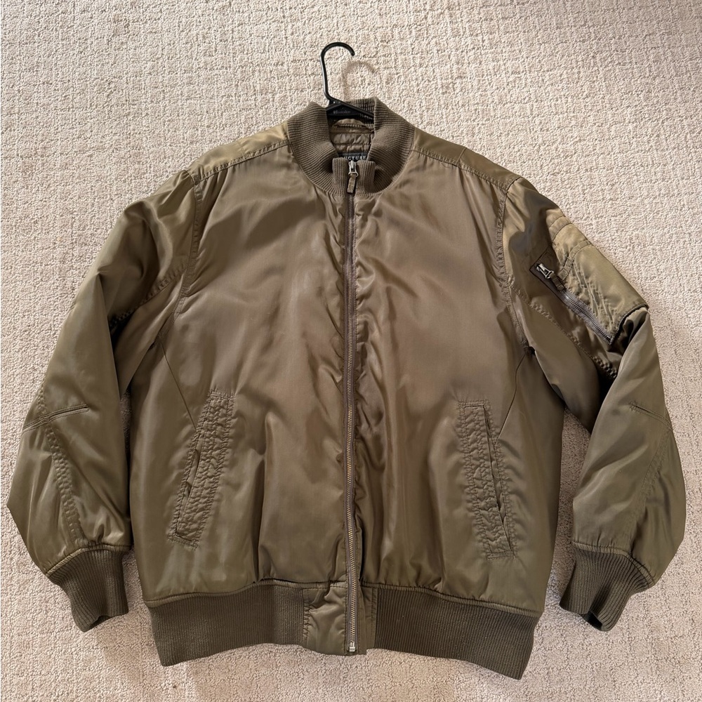Vintage Men's Olive Bomber Jacket